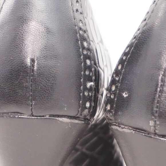 Charles David Black Croc-Embossed Platform Pumps - Picture 7 of 12